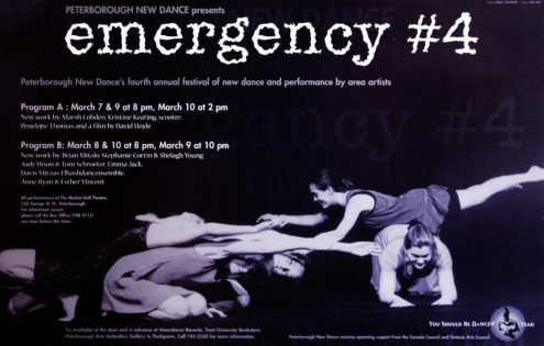 Emergency #4 – Festival of new dance and performance by Peterborough-based artists