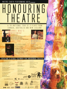 Poster for Honouring Theatre by Native Earth Performing Arts