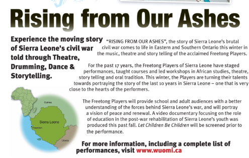 Freetong Players: Rising from Our Ashes with Kawartha World Issues Centre & Wuomi