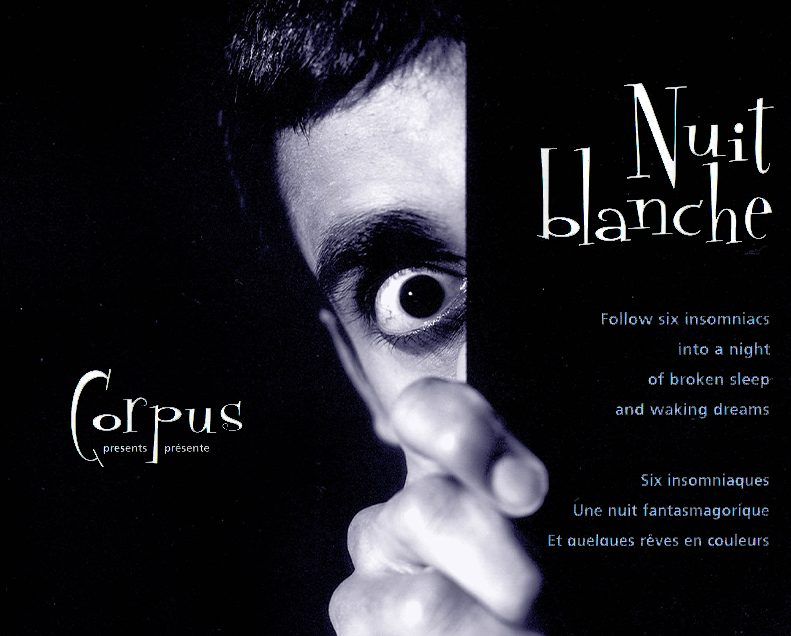Corpus: Nuit Blanche Poster for Nuit Blanche in the photo.