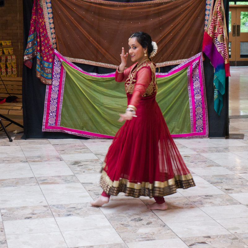 Mithila Ballal and Ensemble perform UKTI, a pop-up performance at the Peterborough Square for Public Energy Performing Arts' 25th anniversary.